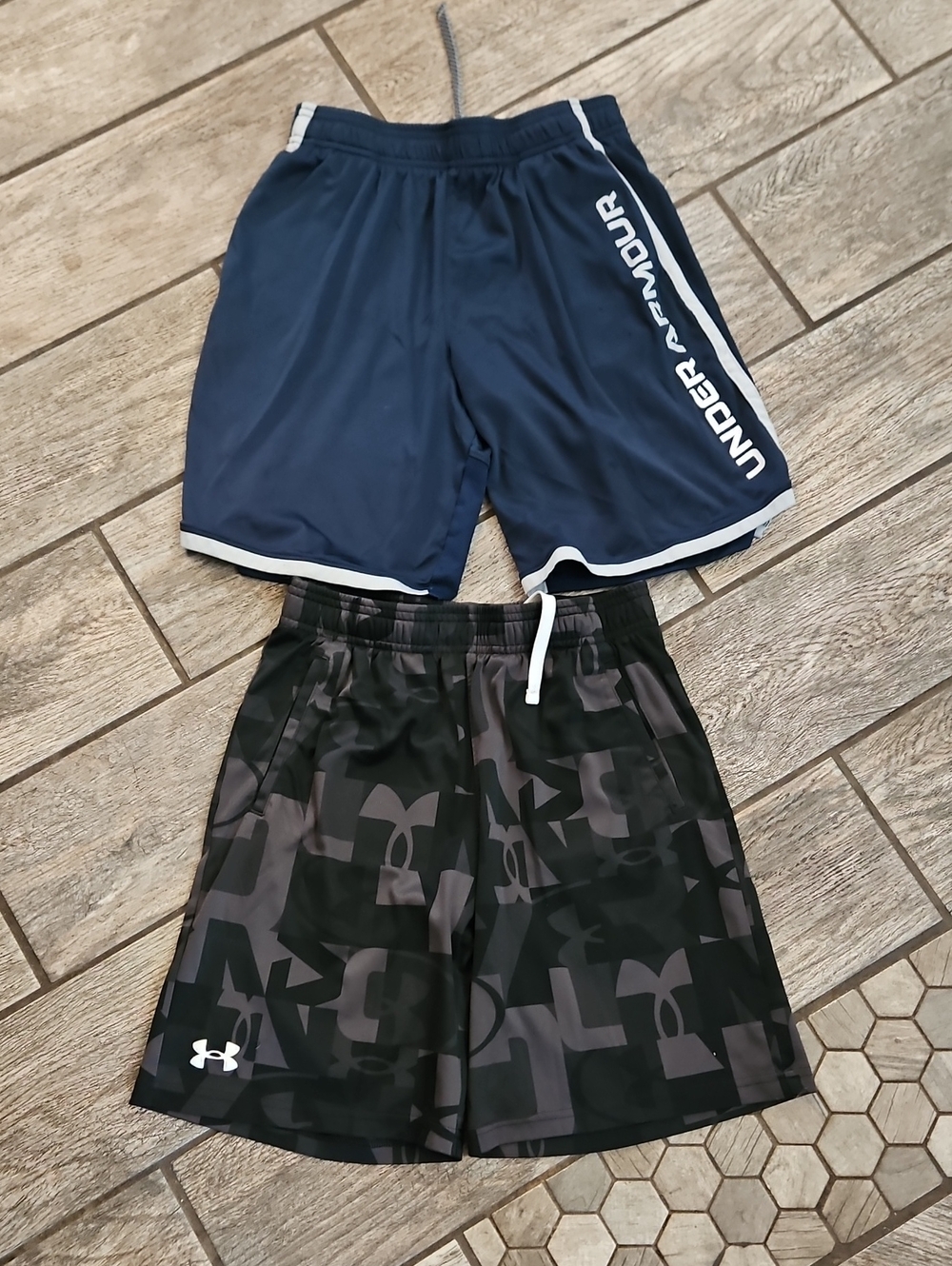 Under Armour Boys' Navy & Black Athletic Shorts Duo